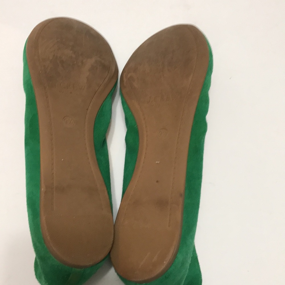 J. Crew Green Suede Ballet Flats - Picture 6 of 12